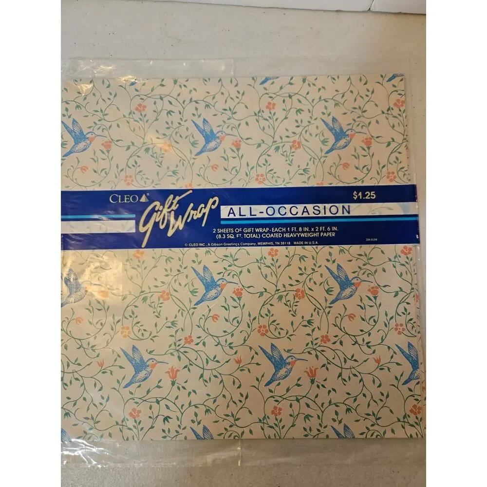 Vintage wrapping paper 5 pack bundle new old stock cottagecore floral country